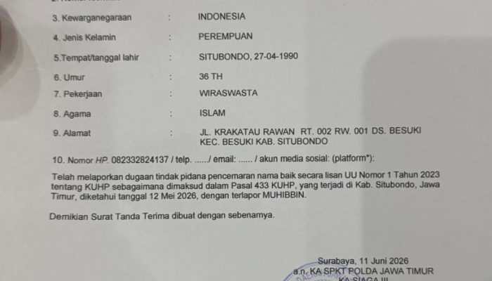Merasa Difitnah Soal Tanggungan Rp836 Juta, Vivin Laporkan Bos Chatour ke Polda Jatim.