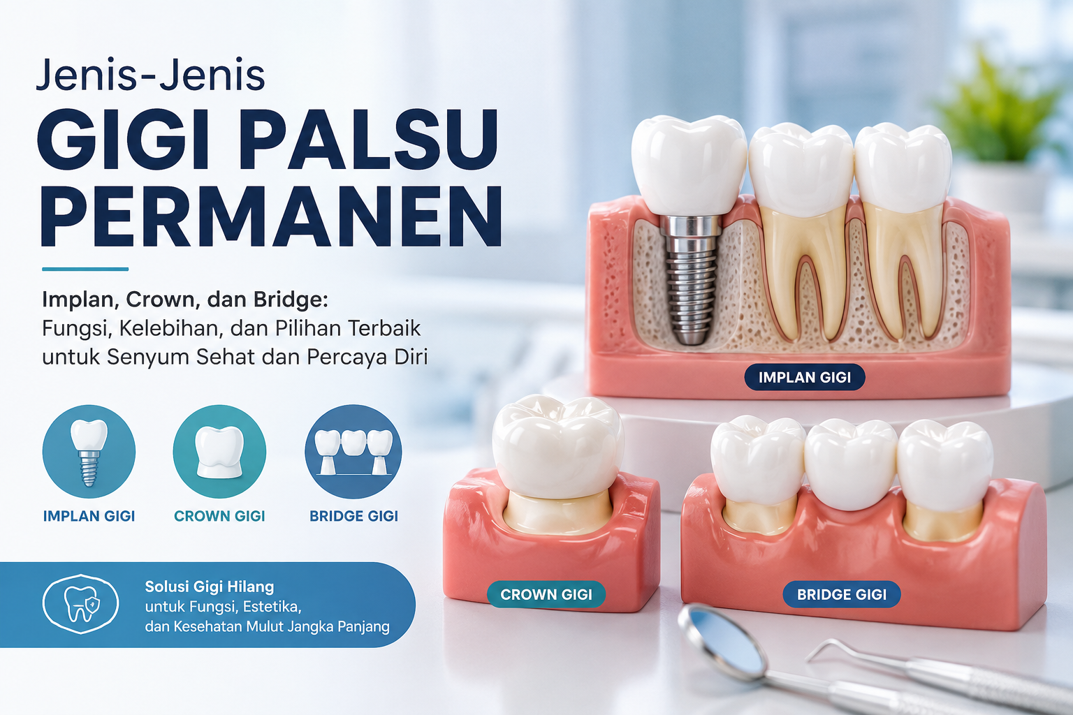 Kenali Jenis-Jenis Gigi Palsu